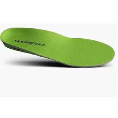 Ortopediniai vidpadžiai visų tipų avalynei Superfeet Green aukštam skliautui, dydis D