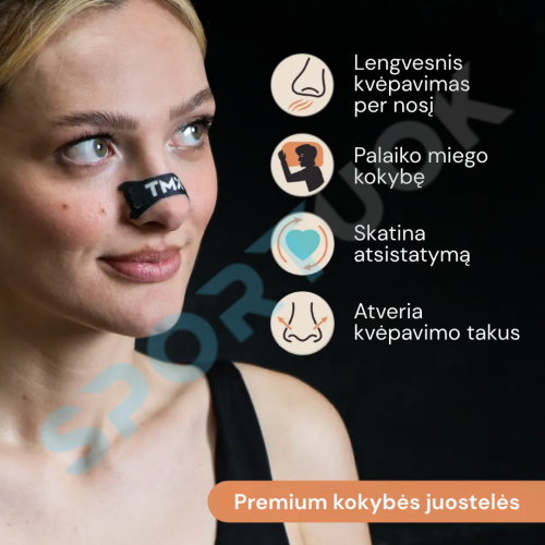 Nosies juostelė efektyvesniam kvėpavimui TMX AERO Nose Strip