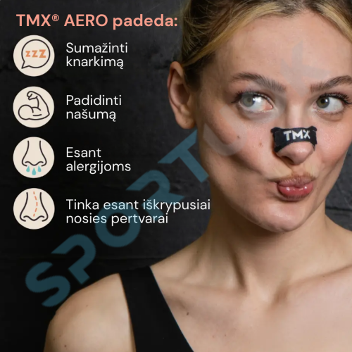Nosies juostelė efektyvesniam kvėpavimui TMX AERO Nose Strip
