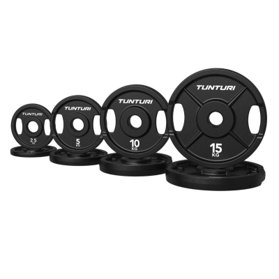 Olimpinių ketaus svarmenų rinkinys TUNTURI Platinum 65 kg