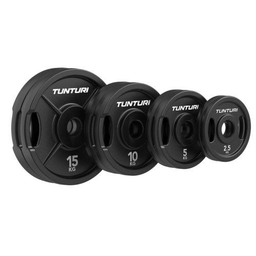 Olimpinių ketaus svarmenų rinkinys TUNTURI Platinum 65 kg