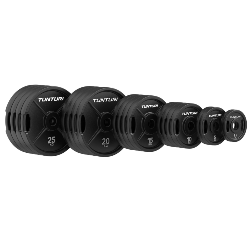 Olimpinių ketaus svarmenų rinkinys TUNTURI Platinum 295 kg