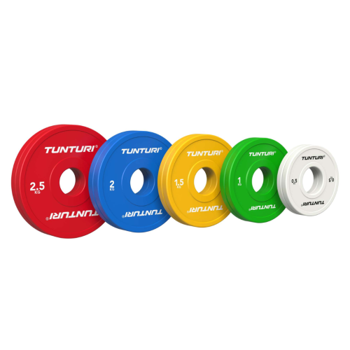 Olimpiniai svarmenys TUNTURI Platinum Fractional Plates 0,5–2,5 kg