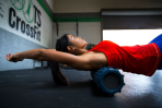Masažinis volelis RumbleRoller 31" Full Size Original Blue Textured Foam Roller (mėlynas)