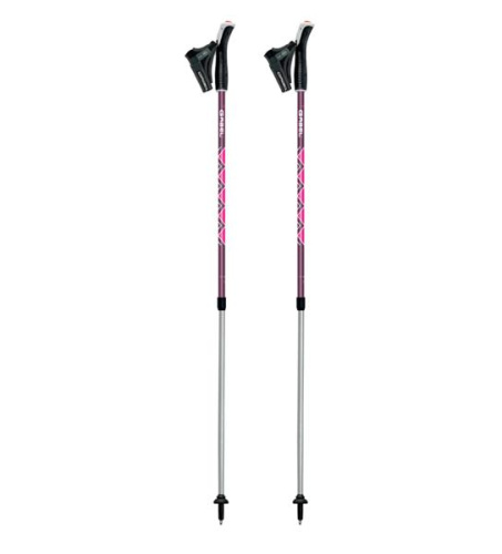 Gabel RITMO Pradinio lygio vaikščiojimo lazdos, fuksija, 77-130 cm