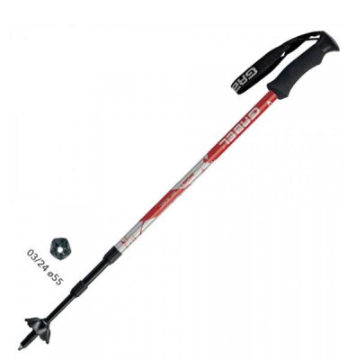 Gabel Mont Blanc Lite Teleskopinės trekingo lazdos, 64-143 cm, raudonos