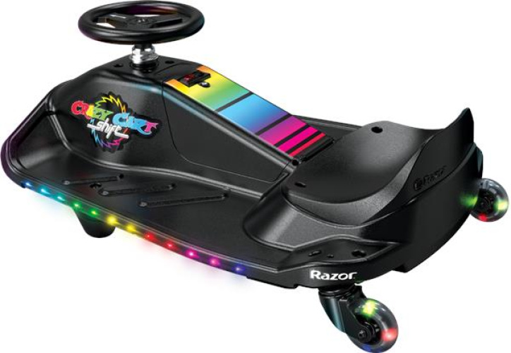 Razor Crazy Cart Shift elektrinis driftingo kartingas 12V, šviesų šou