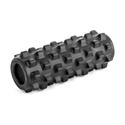 Masažinis volelis RumbleRoller 12" Compact Xtra Firm Black Textured Foam Roller (juodas)