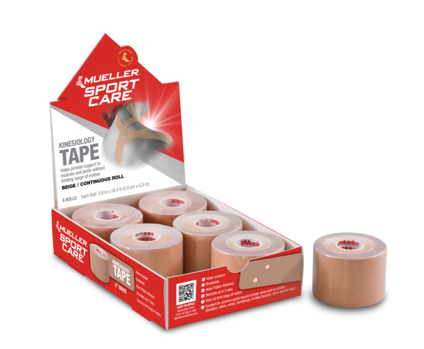 Mueller® kineziologinis teipas, kūno spalvos, 5cm x 5m