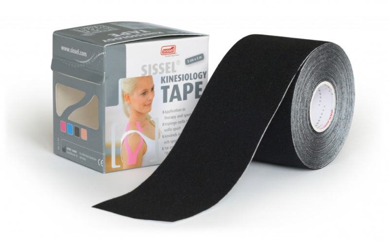 SISSEL® kineziologinis teipas, 5 cm x 5 m, juodas