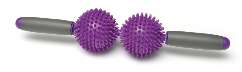 SISSEL® Spiky Twin Roller masažuoklis, violetinis