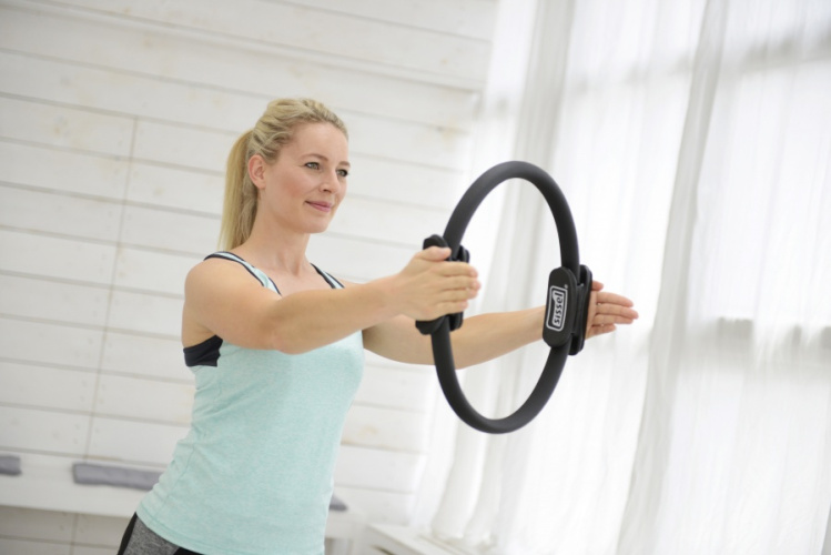 SISSEL® Pilates žiedas, 38 cm, juodas