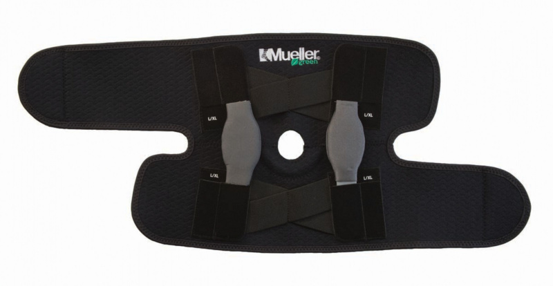 MUELLER® elastinis kelio įtvaras su šoniniais sutvirtinimais