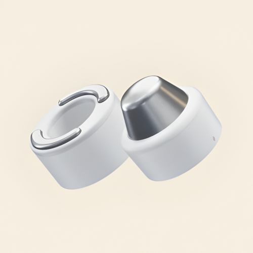 Šilumos ir šalčio terapijos žiedai TheraFace Hot and Cold Rings (balti / juodi)