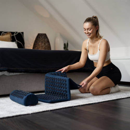 Akupresūros kilimėlio ir pagalvėlės rinkinys BAHE