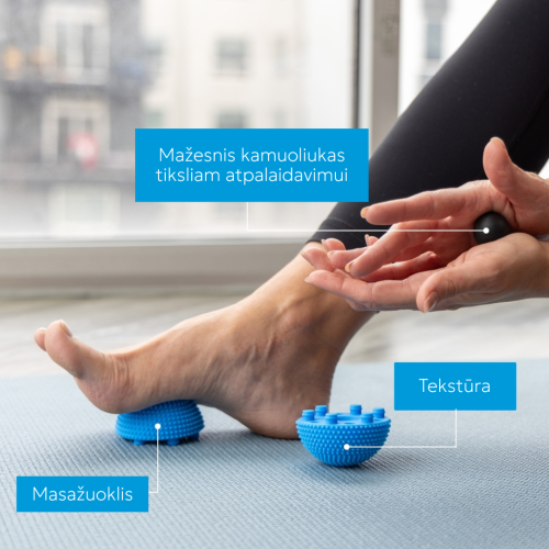 Masažinis kamuoliukas Naboso Neuro Ball Blue