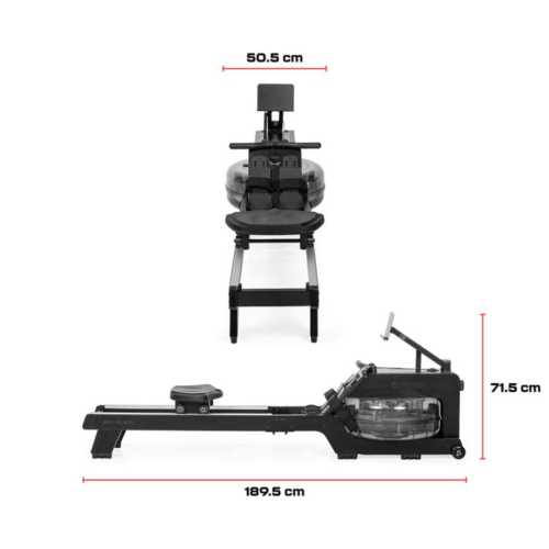 Irklavimo treniruoklis Gymstick GRW Fusion Rower Black Charcoal