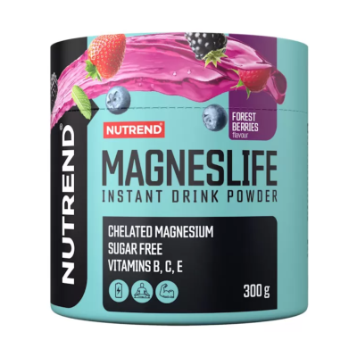 Greitai tirpstantys magnio milteliai „Nutrend MagnesLife Instant Drink Powder“, miško uogų skonio