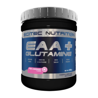 Aminorūgščių kompleksas „Scitec EAA + Glutamine“, 300 g, rožinio limonado skonio