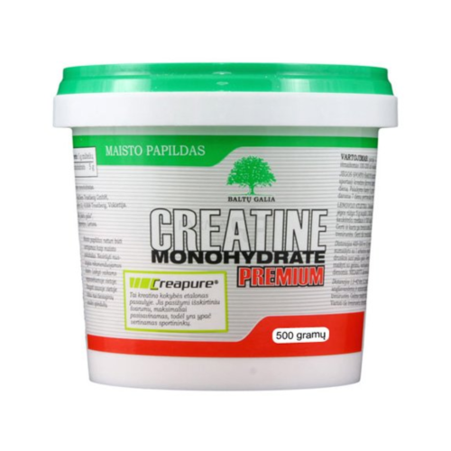Kreatino monohidratas „Baltų Galia Creatine Monohydrate Premium“, 500 g
