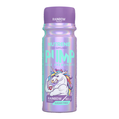 Prieštreniruotinis papildas „Nutrend Pump Shot“, 60 ml, rainbow