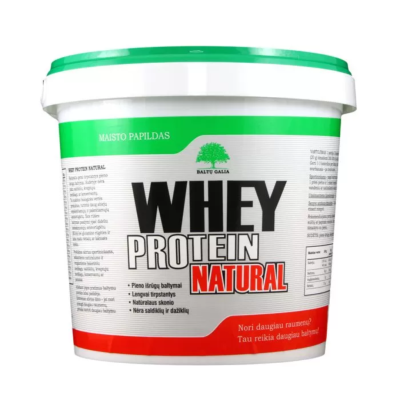 Išrūgų baltymai „Baltų Galia Whey Protein Natural“, 500 g, natūralaus skonio