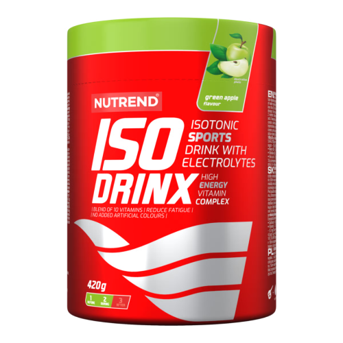 Izotoninis gėrimas „Nutrend ISOdrinx“, 420 g, žalio obuolio skonio