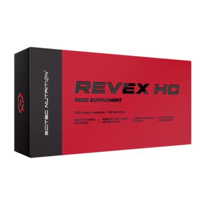Stimuliuojantis svorio kontrolės papildas „Scitec Revex HC“, 120 kapsulių