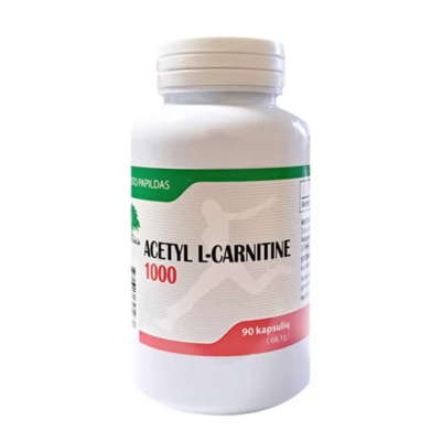 Acetil-L-Karnitinas „Baltų Galia Acetyl L-Carnitine 1000“, 90 kapsulių