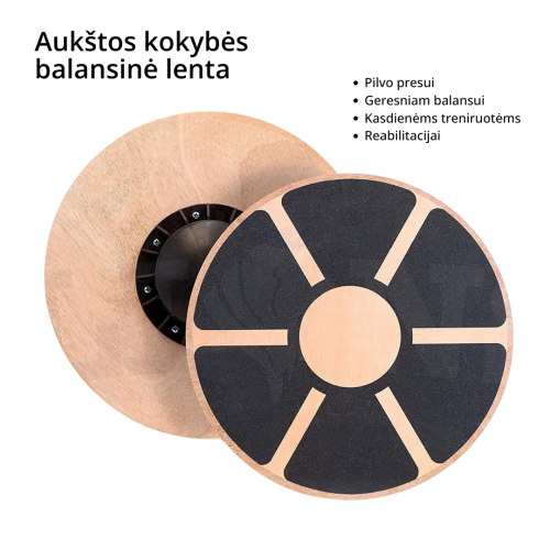 Medinė balansinė lenta Sportbay Anti Slip Wooden Balance Board