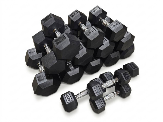 Šešiakampių svarmenų rinkinys STRONGMAN 220 kg