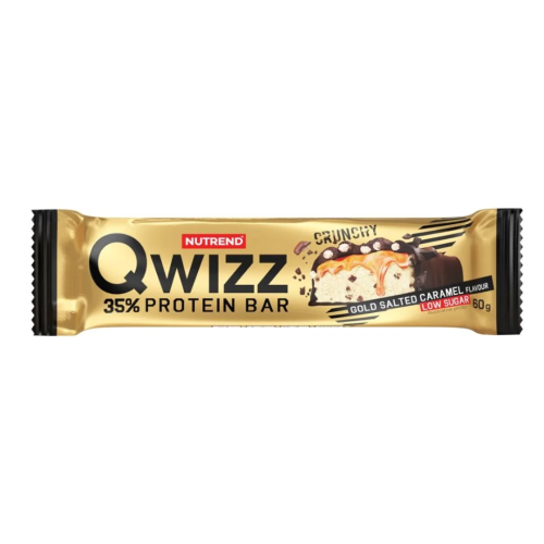 Baltyminis batonėlis „Nutrend Qwizz Protein Bar“, 60 g, sūrios karamelės skonio