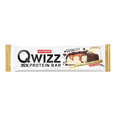 Baltyminis batonėlis „Nutrend Qwizz Protein Bar“, 60 g, migdolų ir šokolado skonio