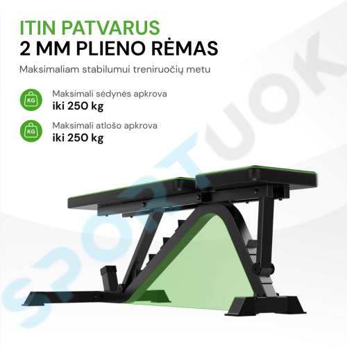 Reguliuojamas suoliukas TUNTURI UB40