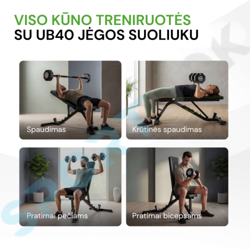 Reguliuojamas suoliukas TUNTURI UB40