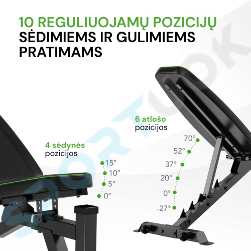 Reguliuojamas jėgos suoliukas TUNTURI UB60