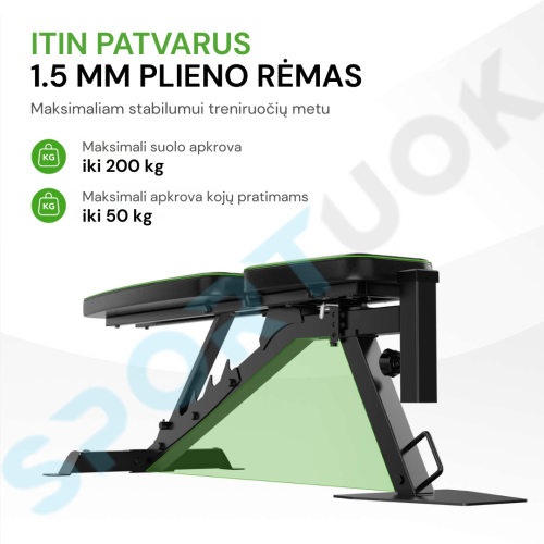 Reguliuojamas jėgos suoliukas TUNTURI UB60
