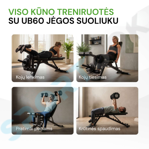 Reguliuojamas jėgos suoliukas TUNTURI UB60