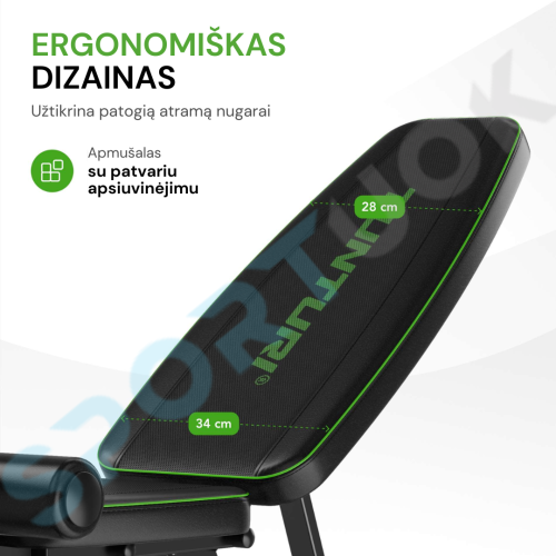 Reguliuojamas jėgos suoliukas TUNTURI UB60