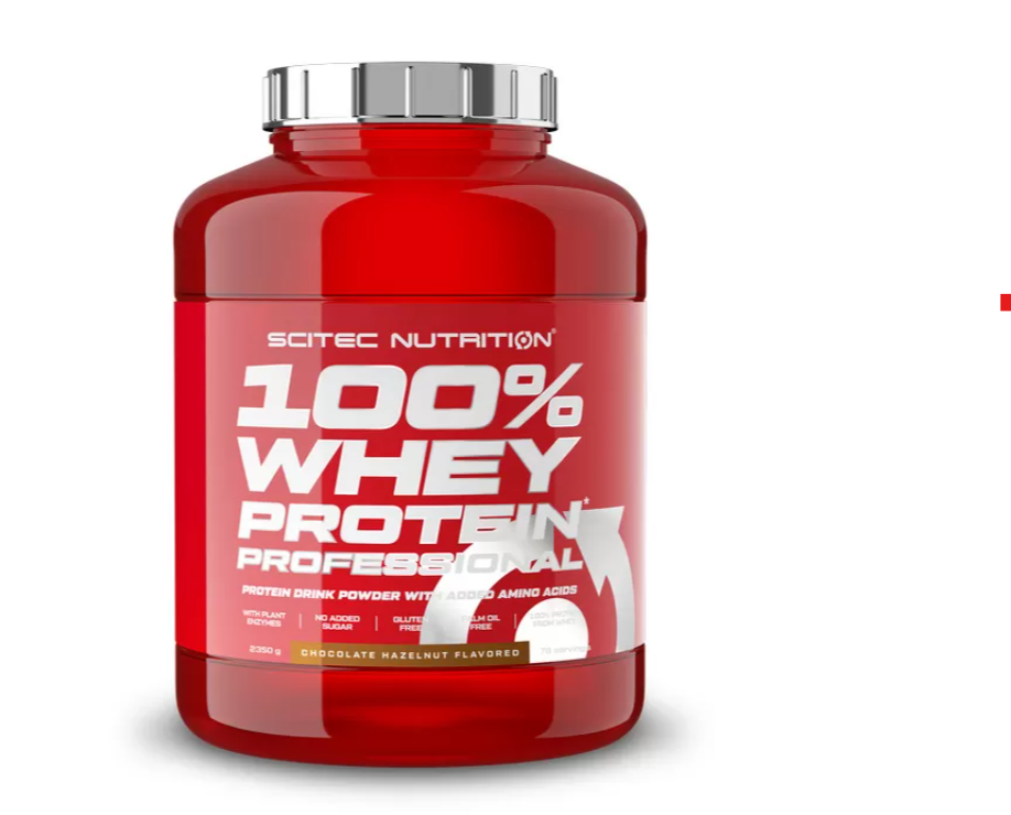 Išrūgų baltymai „Scitec 100% Whey Protein Professional“, 2350 g, šokolado ir riešutų skonio
