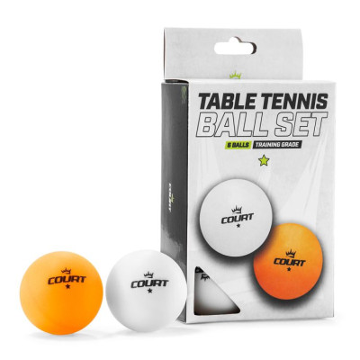 Teniso kamuoliukai Court Table Tennis One-Star Ball Set, 6 vnt.