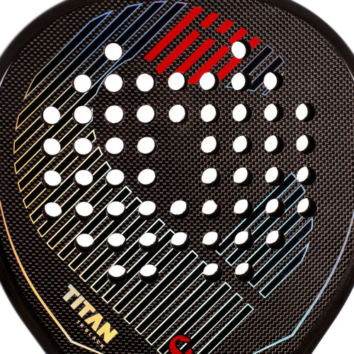 Padelio raketė VIBOR-A TITAN 3K BLACK RACKET PADEL