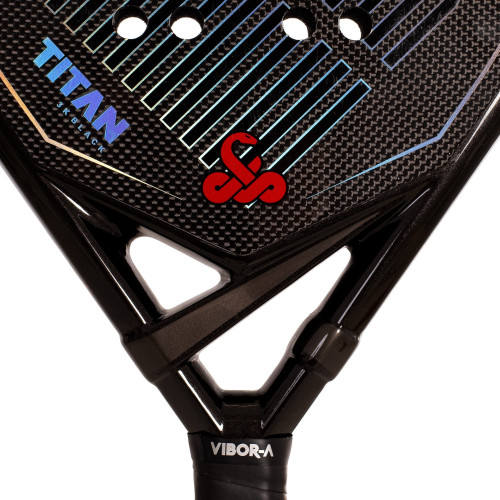 Padelio raketė VIBOR-A TITAN 3K BLACK RACKET PADEL