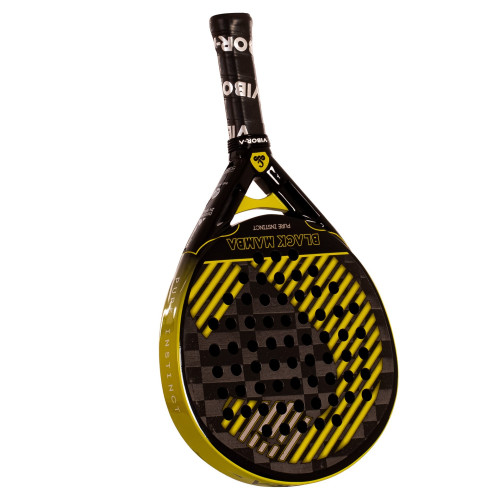 Padelio raketė BLACK MAMBA VIBOR-A EVO PRO BLACK PADEL RACKET