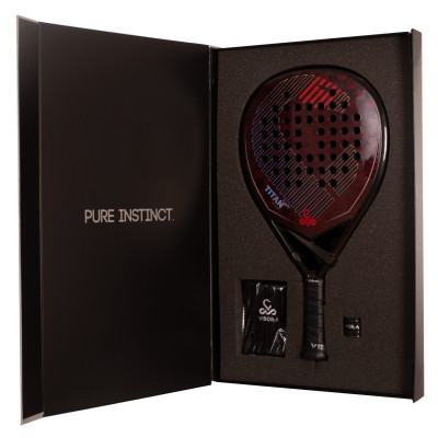 Padelio rinkinys PACK RACKET PADEL VIBOR-A TITAN BLACK LIGHT