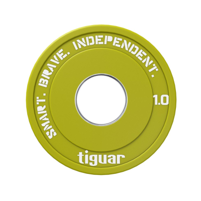 Olimpiniai svarmenys Tiguar Rubber Fractional Plates 0,5–2,5 kg (Svoris: 1 kg)