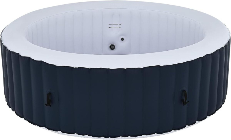 Phuket Blue Laser Rattan Inflatable Spa, 4-6-seater