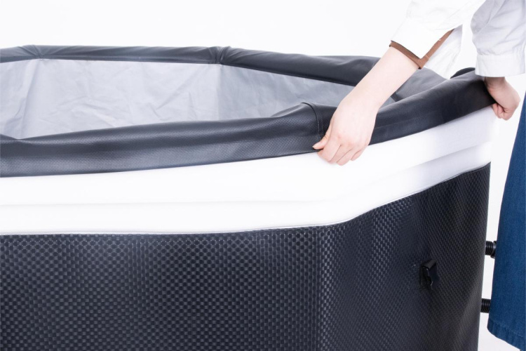 Aegean Eco Foam Hard-wall Black Rattan Spa, 4-6-seater