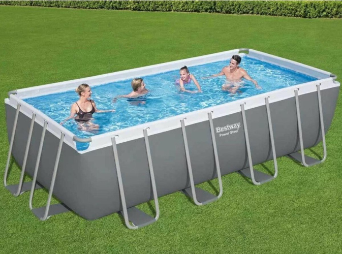 Frame pool Bestway Power Steel 488х244х122 cm with cartridge filter pump and accessories (56671)