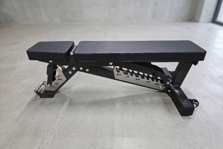 Tunturi Platinum Smith“ staklės + Komercinis suoliukas + 100 kg Bumper svoriai